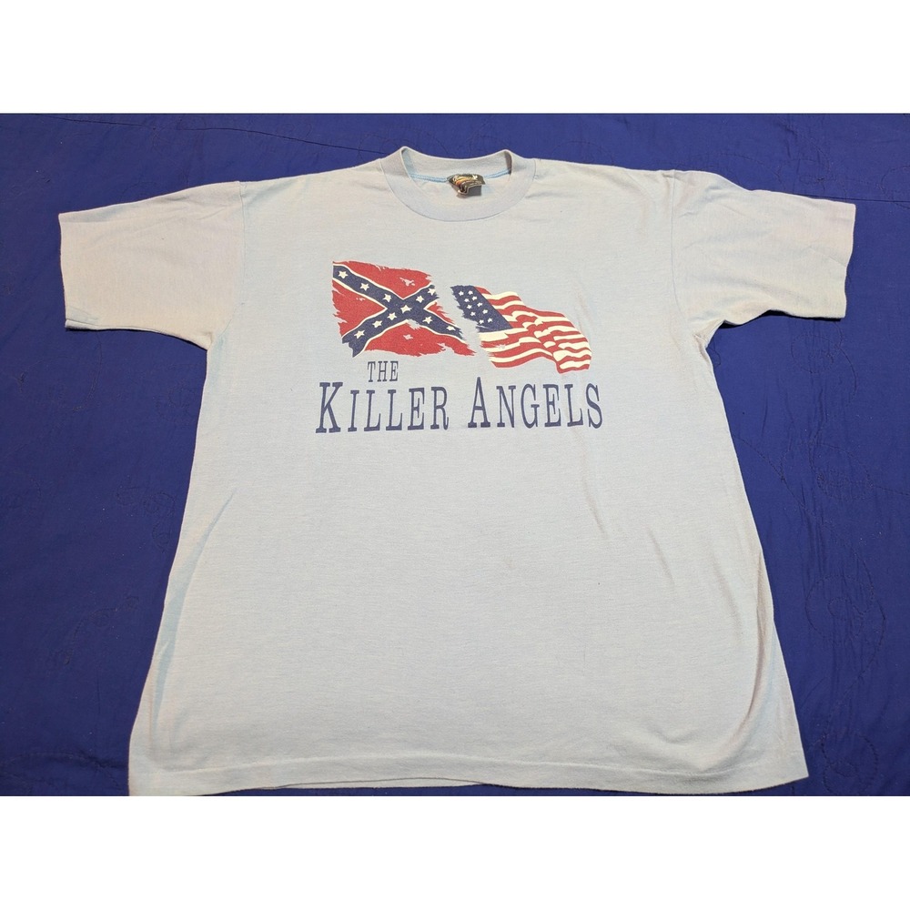 Vintage Skimmers Shirt Mens XL Light Blue Killer Angels TNT Promo Tee 1992 90s